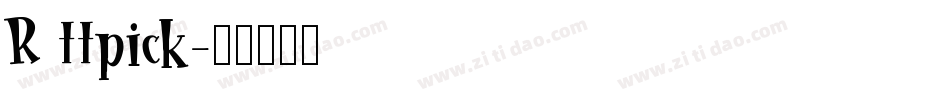 R ttpick字体转换
